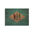 Wile E. Wood 20 x 14 in. Delaware State Flag Wood Art FLDE-2014